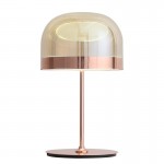 Futuristic Glass Design Room Table Lamp Modern Bedroom Decor Small LED Rose Gold Table Lamp