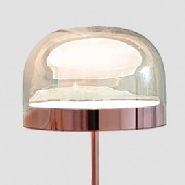 Futuristic Glass Design Room Table Lamp Modern Bedroom Decor Small LED Rose Gold Table Lamp