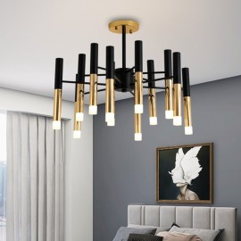 Decorative classical modern black aluminum Acrylic LED Chandelier Lamp