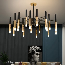 Decorative classical modern black aluminum Acrylic LED Chandelier Lamp