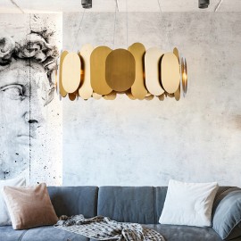 Stainless steel ceiling hanging lamp hotel living room home decorative Brass Pendant Chandelier Lamp