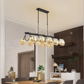 Strip Chandelier Round Led Light Modern Luxury Color Glass Ball Chandelier