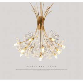 Model house designer creates dandelion style living room dining Crstal Iron Pendant Lamp