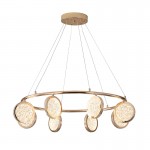 Home Hotel Decor Living Room Chandelier Gold Round Crystal Balls LED Chandelier Lamp