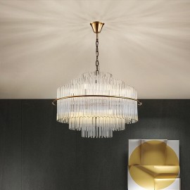 Hotel Living room Modern Large Luxury Led Lamp Crystal Bar Chandelier