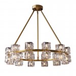 Crystal Nordic design living racking room Indoor Hotel Crystal Brass Chandelier Lamps 