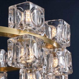 Crystal Nordic design living racking room Indoor Hotel Crystal Brass Chandelier Lamps 