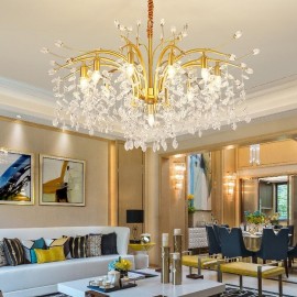 Gold Luxury Kitchen Dining Living Room Decoration Bedroom Crystal Chandelier Hanging Light