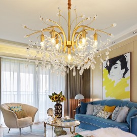 Gold Luxury Kitchen Dining Living Room Decoration Bedroom Crystal Chandelier Hanging Light