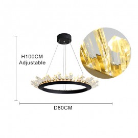 American minimalist pendant light hallway corridor creative Crystal Chandelier LED Light