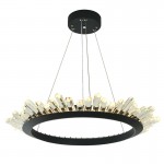 Contemporary Led Circle Rings Modern Light Fixture Crystal Chandelier LED Light