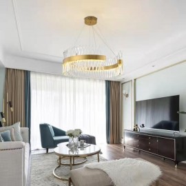 Nordic modern wedding hotel living room gold Ceiling Crystal Chandelier Lighting