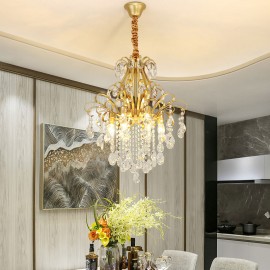 Home Living Room Decoration Golden European Luxury Crystal Chandelier Pendant Lamp