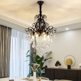 Home Living Room Decoration Golden European Luxury Crystal Chandelier Pendant Lamp