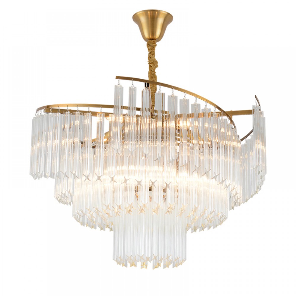 American style decor modern luxury lighting glass brass Crystal Chandelier Pendant Light