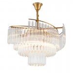 American style decor modern luxury lighting glass brass Crystal Chandelier Pendant Light