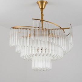 American style decor modern luxury lighting glass brass Crystal Chandelier Pendant Light