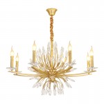 Crystal Lighting Luxury Light Modern Gold K9 Crystal E14 Chandelier Lamp