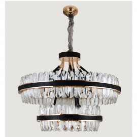 Hanging Lamp For Dinning Room Creative Circle Lamp Crystal Iron Chandelier Lamp