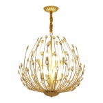 Modern Luxury Decorative Ceiling Lighting Fixture Crystal Iron Pendant Lamp