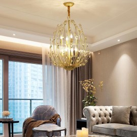 Modern Luxury Decorative Ceiling Lighting Fixture Crystal Iron Pendant Lamp