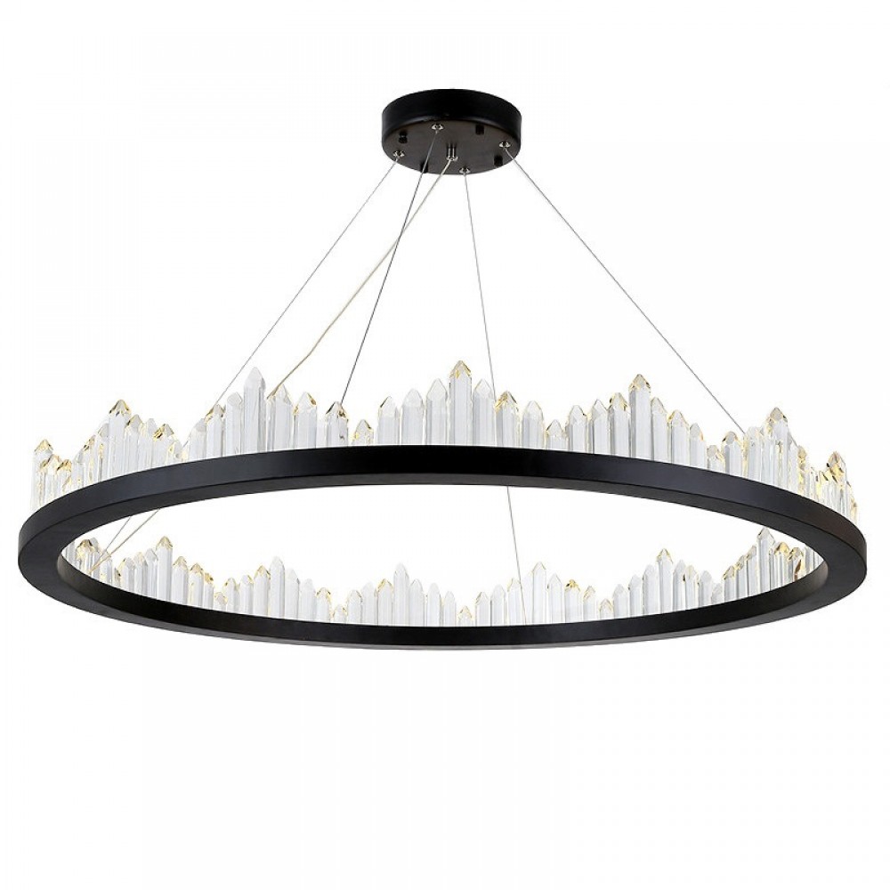 Round Ring Iceberg pendant light With Led Light Fixture Crystal LED Chandelier Light