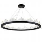 Round Ring Iceberg pendant light With Led Light Fixture Crystal LED Chandelier Light