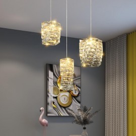 Bedroom Corridor Hallway Home Office Decor Modern Crystal LED Pendant Chandelier