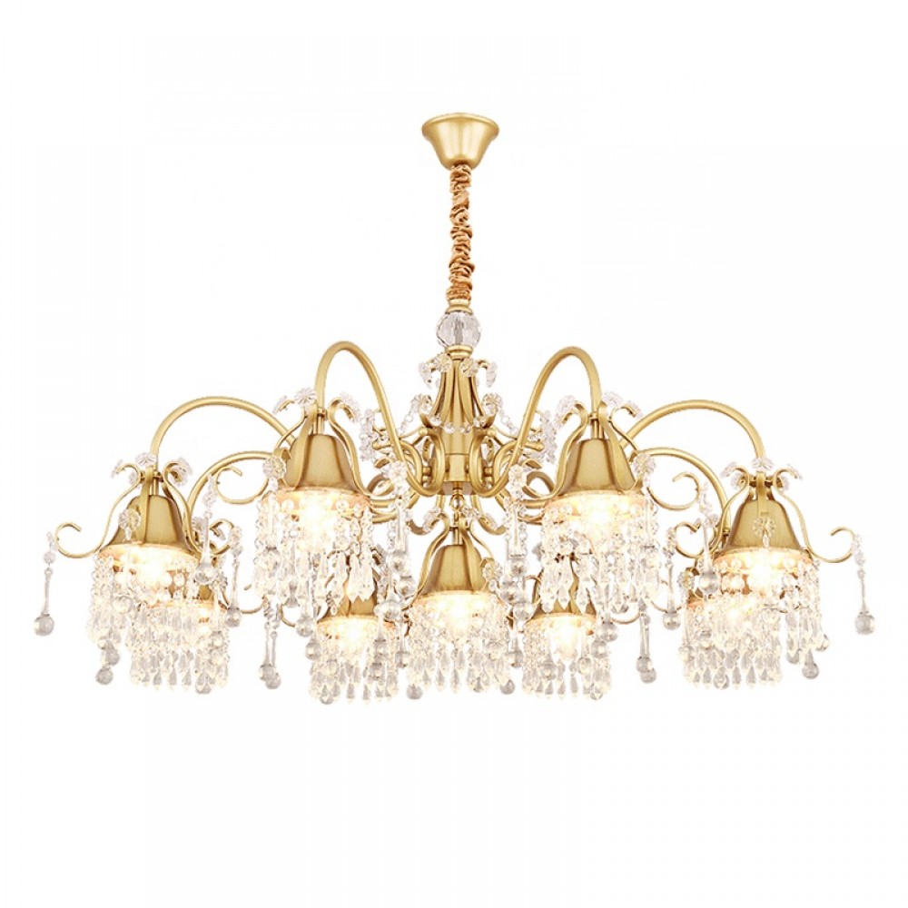 Home Decor Living Room Bedroom Villa Lobby K9 Crystal LED chandelier Lamp