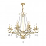 Modern Luxury Candle Lighting For Home Living Room Restaurant Crystal Metal Chandelier Lamp