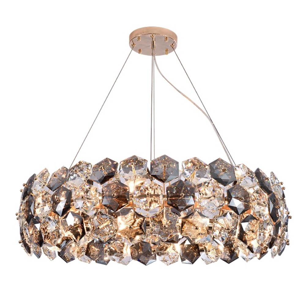 Luxurious Crystal Circle Living Room Design Creative Crystal Nordic Chandelier Lamp