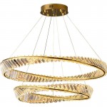 Modern light luxury round bedroom simple creative postmodern personality Crystal LED Ring Chandelier Lamp