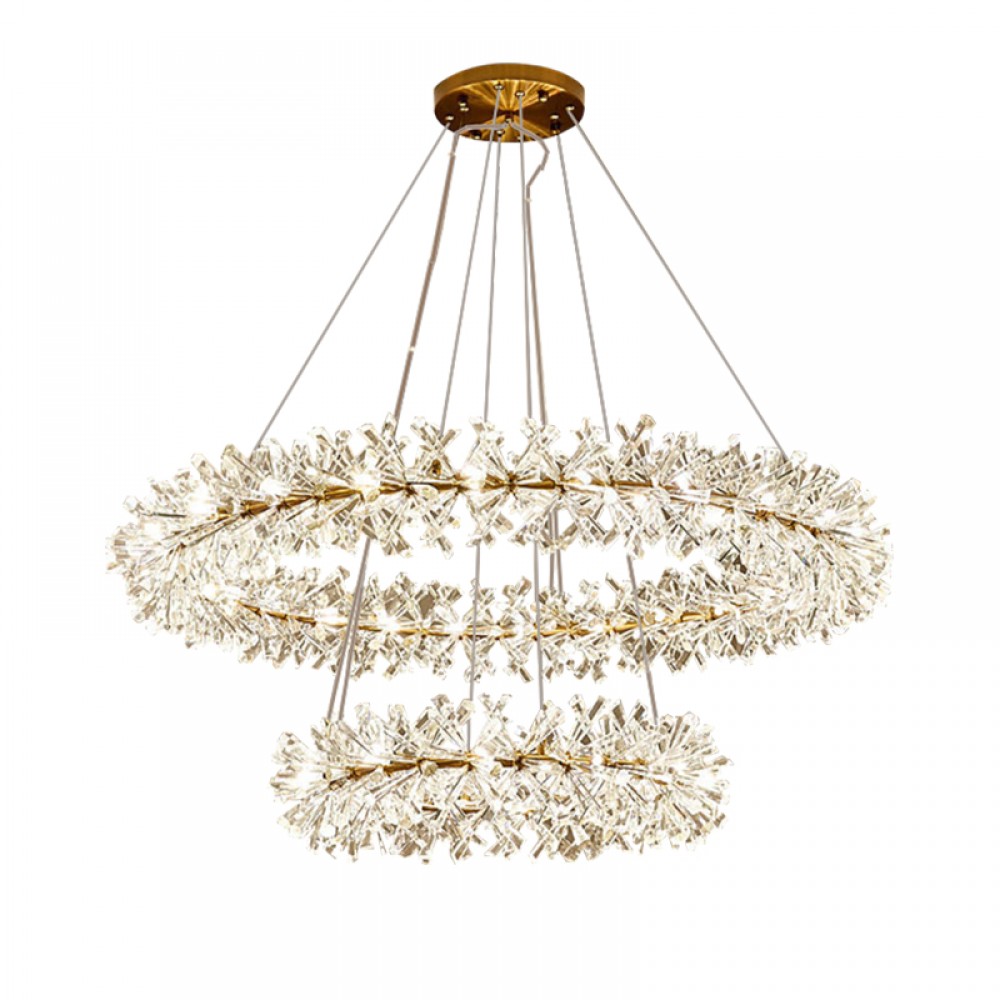 Creative Design Indoor Round Home Decorative Crystal Ring group Chandelier Lamp 