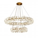 Creative Design Indoor Round Home Decorative Crystal Ring group Chandelier Lamp 