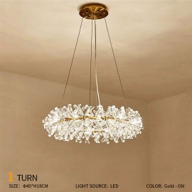 Creative Design Indoor Round Home Decorative Crystal Ring group Chandelier Lamp 