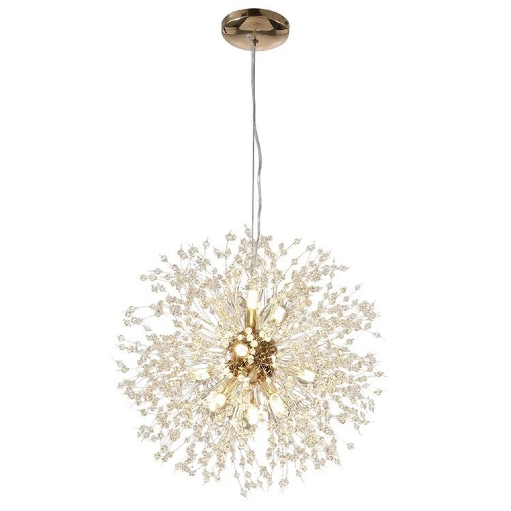 Modern stainless steel silver crystal ball Dandelion Style Chandelier Lamp