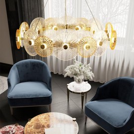 Living Room Used Decorative Hanging Pendant Gold LED European Style Chandelier Lamp