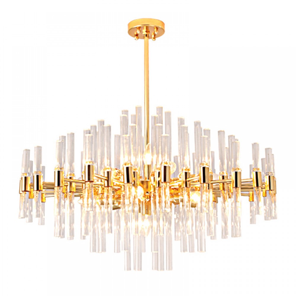 Classical Round Luxury Pendant Lights For Villa Decoration LED Crystal Chandelier Lamp