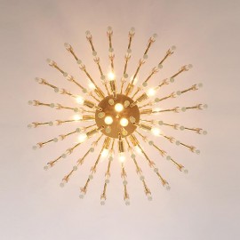 Classical Round Luxury Pendant Lights For Villa Decoration LED Crystal Chandelier Lamp