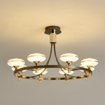 Northern Europe Pendant Lights Glass Golden LED Modern Chandelier Lamp