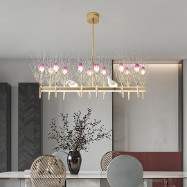 American modern luxury villa hotel lighting water drop Modern Flower Chandelier