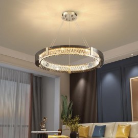 Nordic Luxury Ring Hotel Living Room Ceiling Light Pendant Modern LED Chandelier Lamps