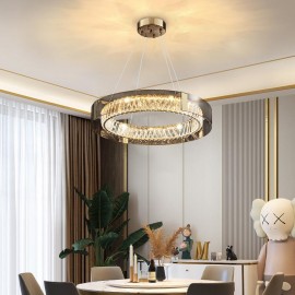 Nordic Luxury Ring Hotel Living Room Ceiling Light Pendant Modern LED Chandelier Lamps