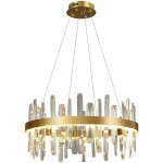 LED Postmodern Golden Stainless Steel Nordic Crystal Chandelier Lamps