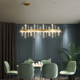 LED Postmodern Golden Stainless Steel Nordic Crystal Chandelier Lamps