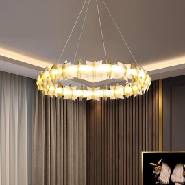 Classic Hotel Living Room Bedroom Modern Luxury Oval Ring Chandelier Lamp