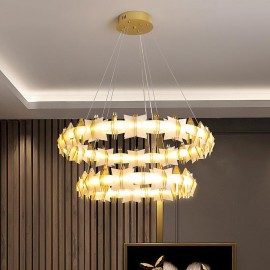 Classic Hotel Living Room Bedroom Modern Luxury Oval Ring Chandelier Lamp