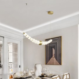 Scandinavian Style Chandelier For Indoor Living Room Pearl Chain LED Chandelier