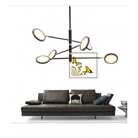 Nordic molecular lights villa home decorative living room Round modern Post Modern Chandelier Lamps