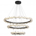 Postmodern Luxury Chandelier Aluminum Shape LED Ceiling Ring Crystal Chandelier Lamp